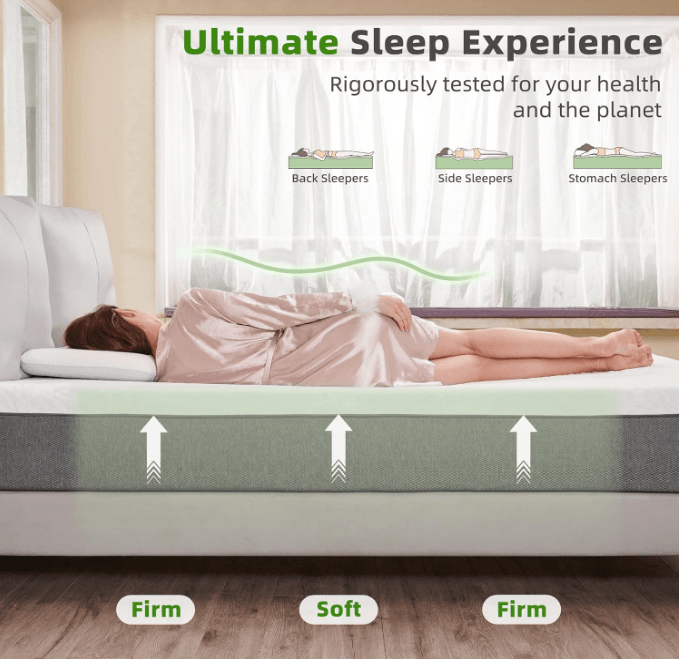 BDEUS 8 inch Gel Memory Foam Mattress Review: The Ultimate Solution for Comfortable and Cool Sleep 3 BDEUS 8 inch Gel Memory Foam Mattress
