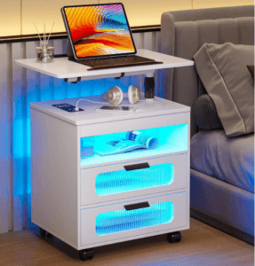 Top 20 Must-Have Must-Have Smart Bed Tables for Ultimate Comfort and Convenience of 2024 4 HNEBC Nightstand with Wireless Charging Station