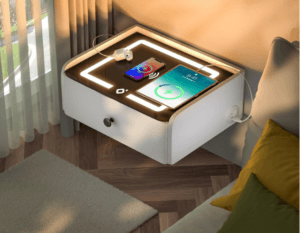 Top 20 Must-Have Must-Have Smart Bed Tables for Ultimate Comfort and Convenience of 2024 12 HOMEMORE Floating Nightstand with Charging Port