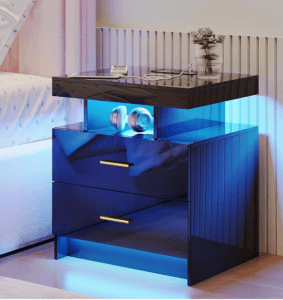 Top 20 Must-Have Must-Have Smart Bed Tables for Ultimate Comfort and Convenience of 2024 17 OUTDOOR DOIT Modern Nightstand with Wireless Charging